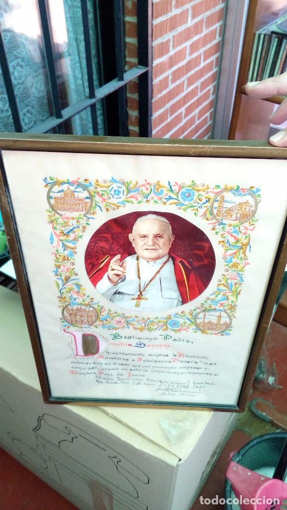 Antig&uuml;edades: cuadro bendicion del papa - Foto 1