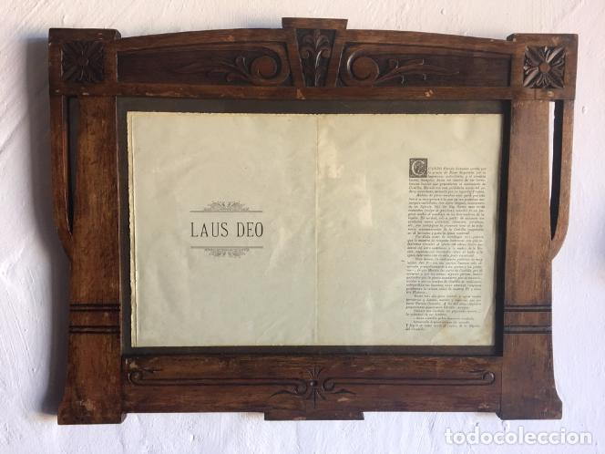 Antig&uuml;edades: MARCO DE PARED TALLADO - Foto 1