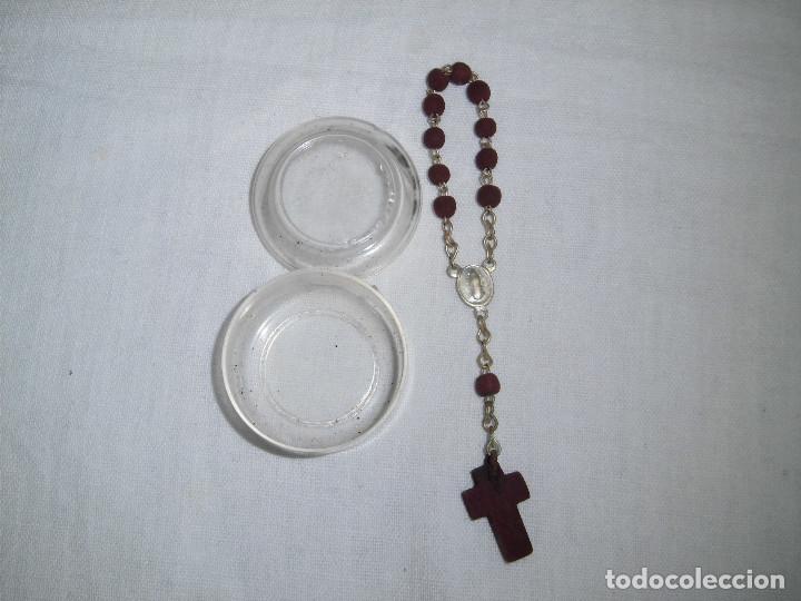 Antig&uuml;edades: ROSARIO DE DEDO EN MADERA CON OLOR A ROSAS - Foto 3