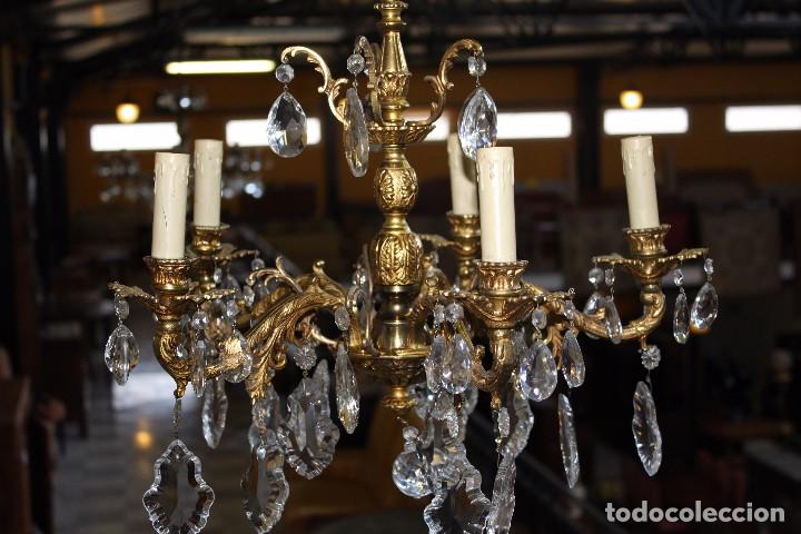Antig&uuml;edades: Lampara en cristal de 5 brazos. Ref. 6029 - Foto 2
