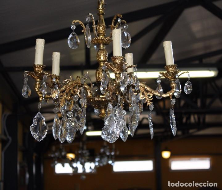 Antig&uuml;edades: Lampara en cristal de 5 brazos. Ref. 6029 - Foto 3