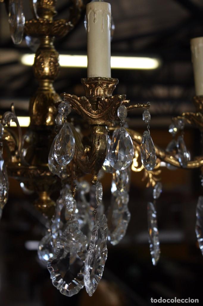 Antig&uuml;edades: Lampara en cristal de 5 brazos. Ref. 6029 - Foto 4