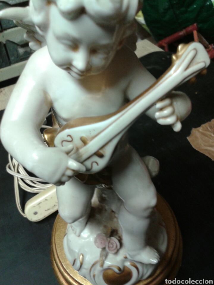Antig&uuml;edades: LAMPARA DE ANGELITO DE PORCELANA - Foto 2