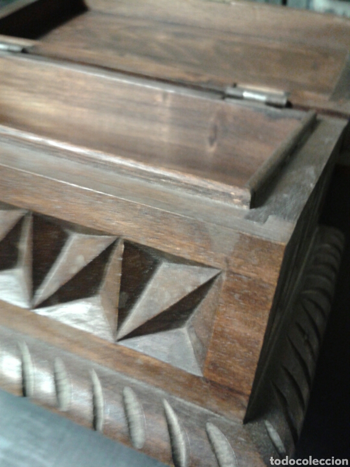 Antig&uuml;edades: CAJA MADERA GRABADA - Foto 3