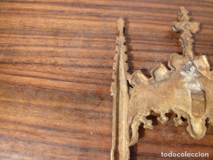 Antig&uuml;edades: MARCO DE BRONCE PARA SACRAS NEOGOTICO - Foto 3