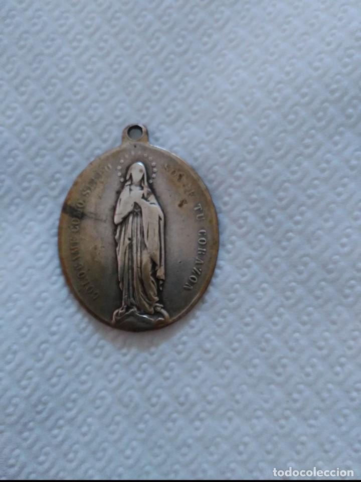 Antig&uuml;edades: antigua medalla inmaculada concepcion  4x3 cms - Foto 1