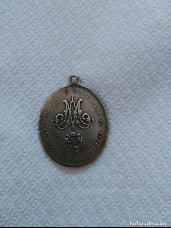 Antig&uuml;edades: antigua medalla inmaculada concepcion  4x3 cms - Foto 2