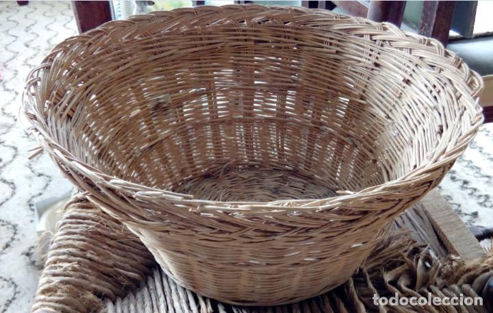 Antig&uuml;edades: ANTIGUO CESTO DE MIMBRE, 36 X 17 CM APROX