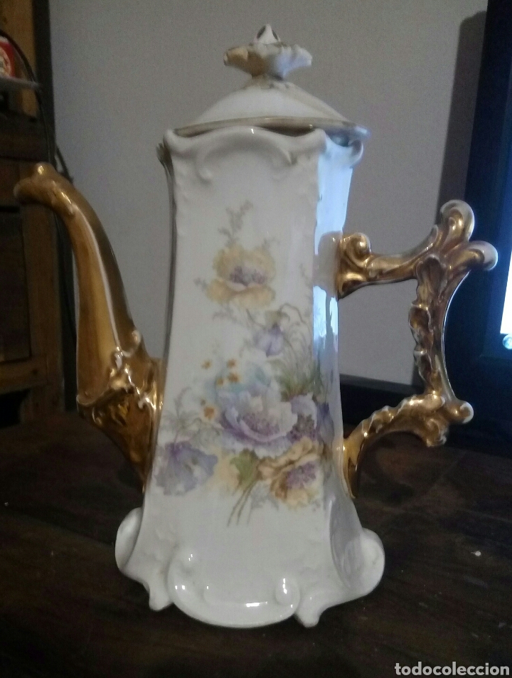Antig&uuml;edades: Cafetera porcelana - Foto 2