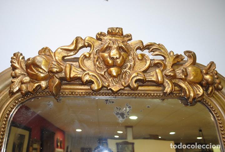 Antig&uuml;edades: ESPEJO ANTIGUO POLICROMADO EN PAN DE ORO. - Foto 2