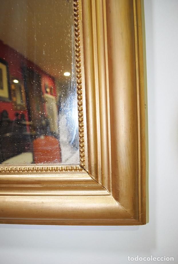 Antig&uuml;edades: ESPEJO ANTIGUO POLICROMADO EN PAN DE ORO. - Foto 4