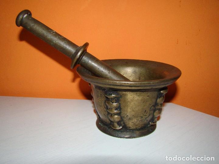 Antig&uuml;edades: Antiguo MORTERO - ALMIREZ de bronce - Foto 1