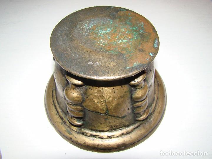 Antig&uuml;edades: Antiguo MORTERO - ALMIREZ de bronce - Foto 4