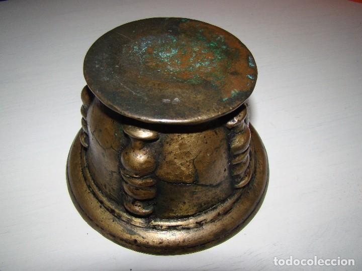 Antig&uuml;edades: Antiguo MORTERO - ALMIREZ de bronce - Foto 5