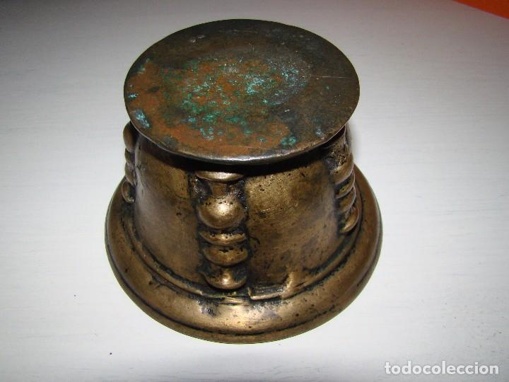 Antig&uuml;edades: Antiguo MORTERO - ALMIREZ de bronce - Foto 6