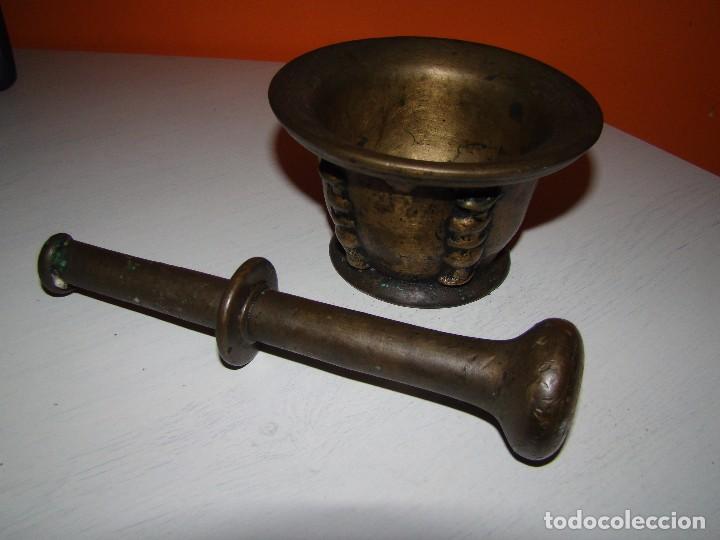 Antig&uuml;edades: Antiguo MORTERO - ALMIREZ de bronce - Foto 7