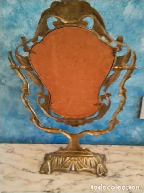 Antig&uuml;edades: ESPEJO SOBREMESA BRONCE PSICH&Eacute; - Foto 3