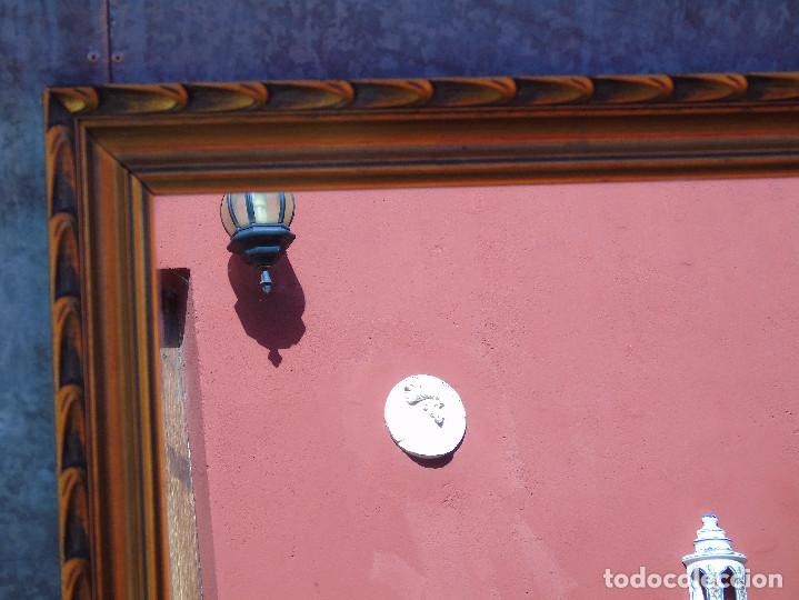 Antig&uuml;edades: ANTIGUO ESPEJO RECTANGULAR EN MADERA DORADA. 148CM X 78CM - Foto 2