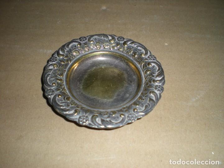 Antig&uuml;edades: bandejita seguramente alpaca d8cm