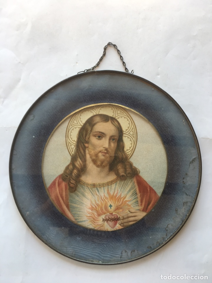 Antig&uuml;edades: Sagrado Coraz&oacute;n de Jesus (h.1940?) - Foto 1