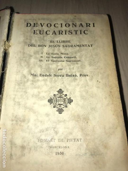 Antig&uuml;edades: DEVOCIONARI EUCAR&Iacute;STIC - A&Ntilde;O 1936 - Foto 2