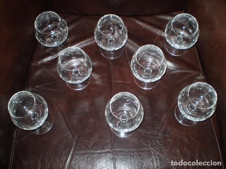 Antig&uuml;edades: 8 COPAS DE CRISTAL TRABAJADA A RUEDA - Foto 4