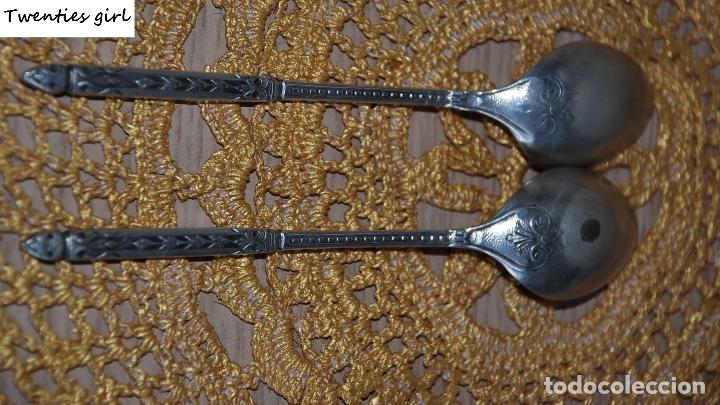 Antig&uuml;edades: Pareja de cucharillas francesas - Foto 5
