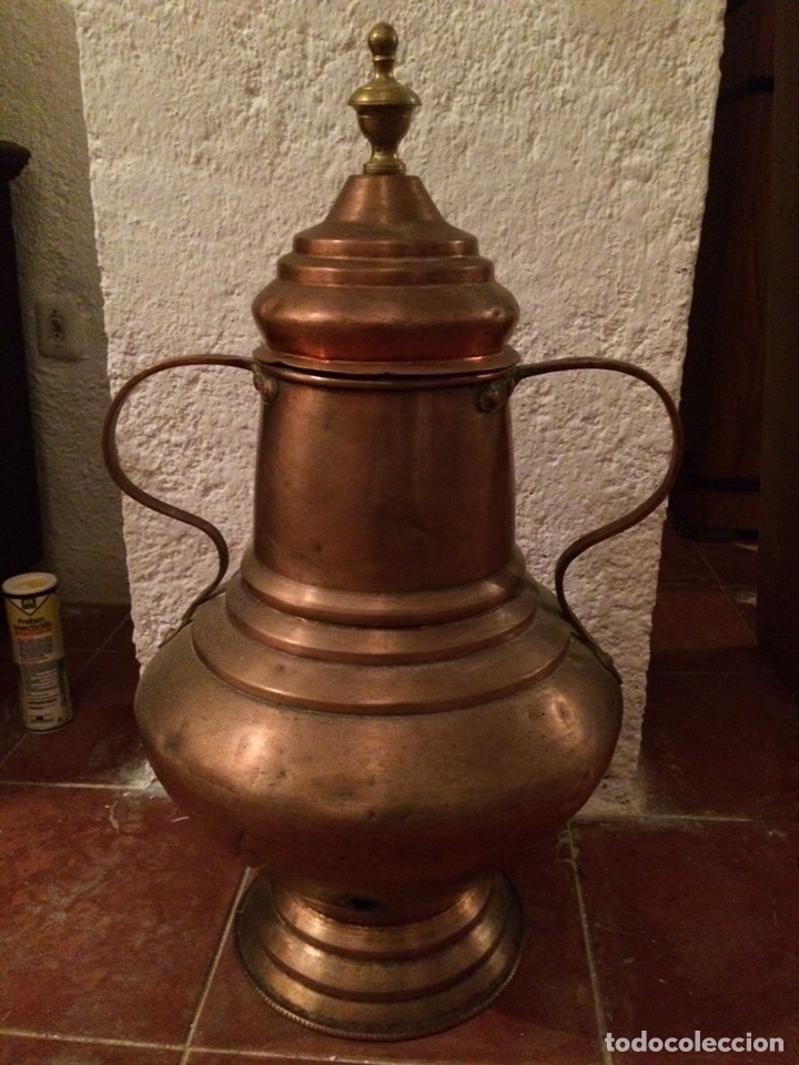 Antig&uuml;edades: Gran jarra en bronce y cobre - Foto 1