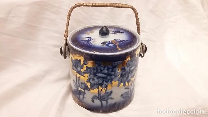 Antig&uuml;edades: Recipiente de cer&aacute;mica estilo Blue Flow Ingl&eacute;s. - Foto 1