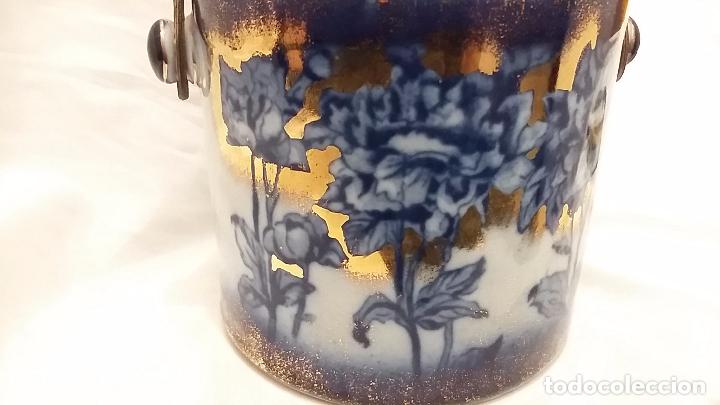 Antig&uuml;edades: Recipiente de cer&aacute;mica estilo Blue Flow Ingl&eacute;s. - Foto 2