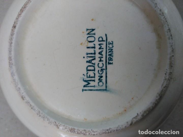 Antig&uuml;edades: CUENCO EN PORCELANA FRANCESA MEDAILLON LONGCHAMP - Foto 6