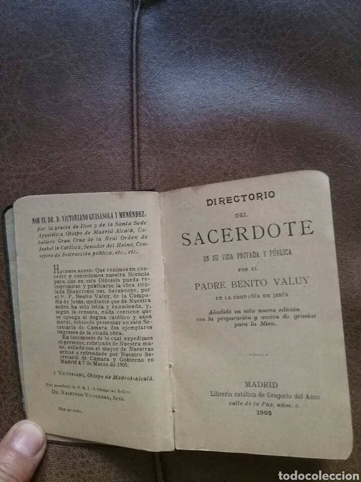 Antig&uuml;edades: Directorio del sacerdote. &rdquo;1905&rdquo; - Foto 2