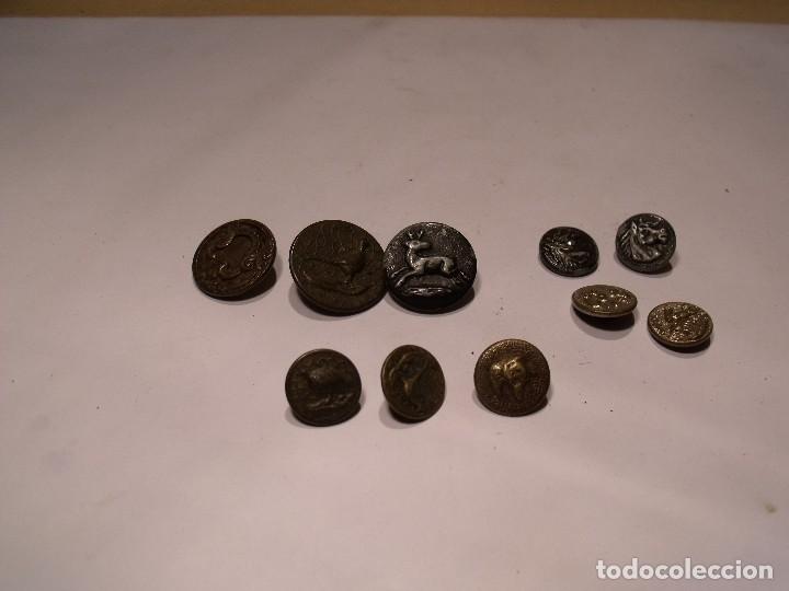 Antig&uuml;edades: 10 botones antiguos de caza - Foto 1