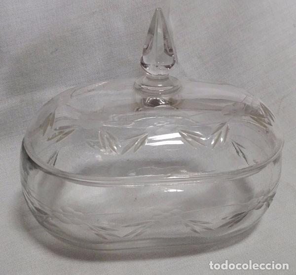 Antig&uuml;edades: PRECIOSO JOYERO - CAJITA - DE CRISTAL TALLADO