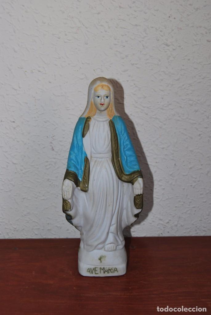 Antig&uuml;edades: FIGURA DE LA VIRGEN - BISCUIT - AVE MAR&Iacute;A - Foto 1