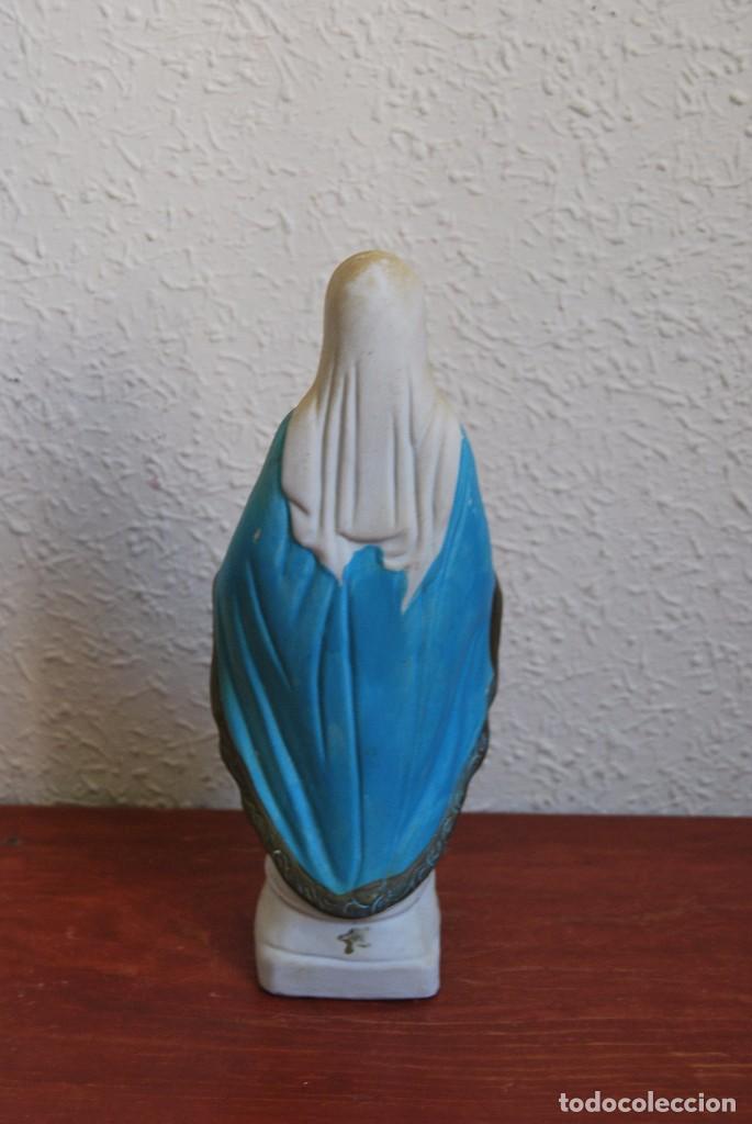 Antig&uuml;edades: FIGURA DE LA VIRGEN - BISCUIT - AVE MAR&Iacute;A - Foto 3