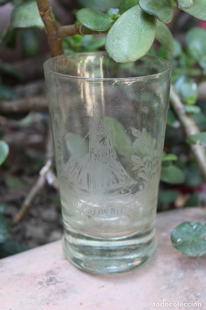 Antiquit&auml;ten: ANTIGUO VASO DE CRISTAL SOPLADO RECUERDO DE LOS ALCAZARES MURCIA, SANTA LUC&Iacute;A - CARTAGENA