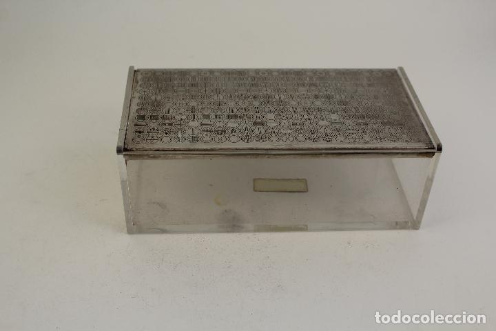 Antig&uuml;edades: caja servilletero plateada - Foto 2