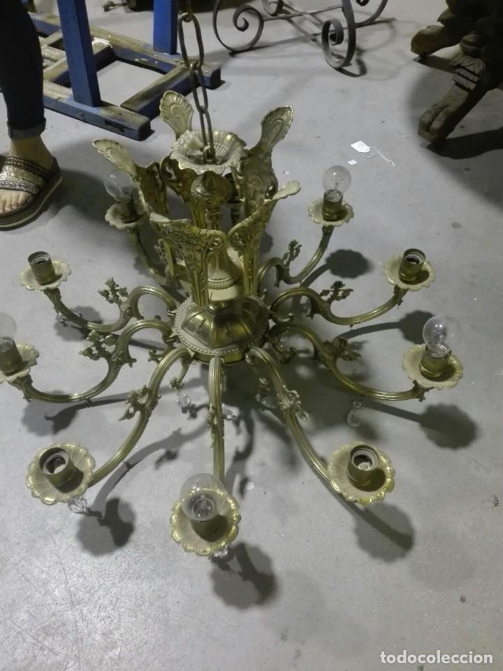 Antig&uuml;edades: LAMPARA BRONCE - Foto 2