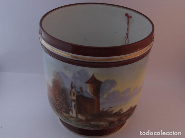 Antig&uuml;edades: MACETERO PORCELANA DE LIMOGES - Foto 1