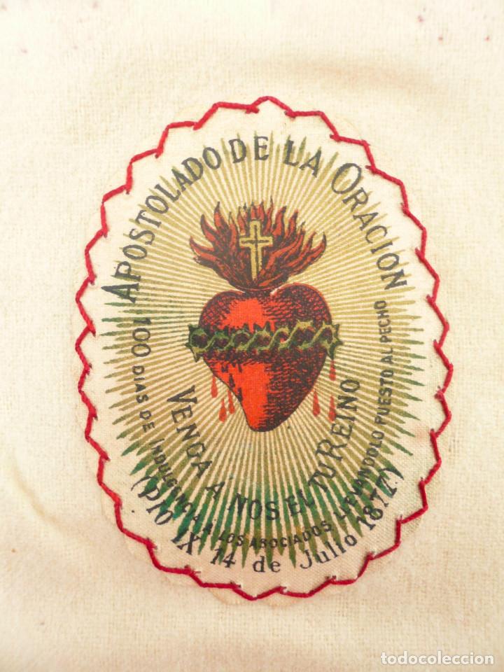 Antig&uuml;edades: ESCAPULARIO APOSTOLADO DE LA ORACI&Oacute;N 1877 - Foto 2