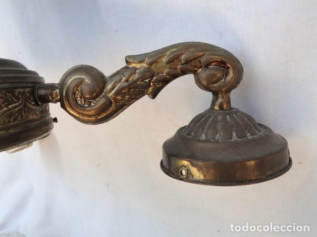 Antig&uuml;edades: L&Aacute;MPARA DE CRISTAL DESMONTADA 4 BRAZOS. - Foto 9
