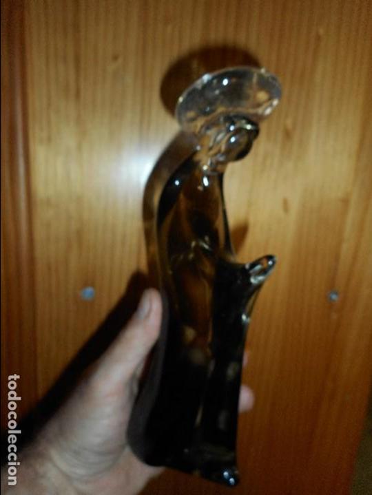Antig&uuml;edades: Virgen Maria de cristal transparente - Foto 1