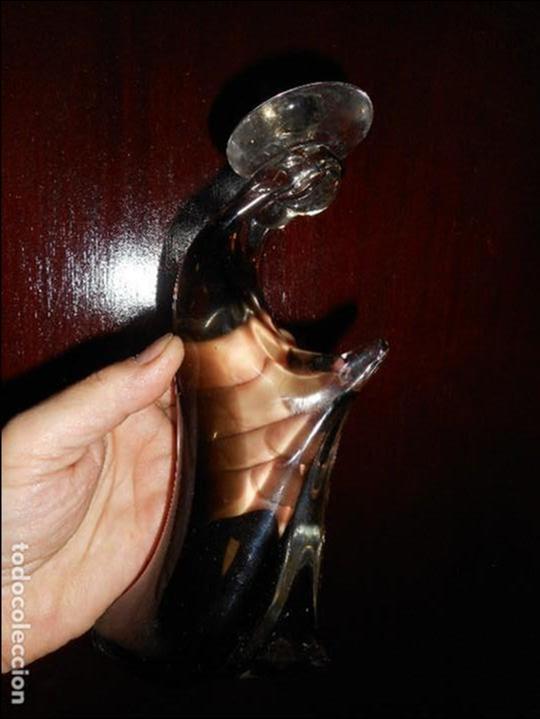 Antig&uuml;edades: Virgen Maria de cristal transparente - Foto 2