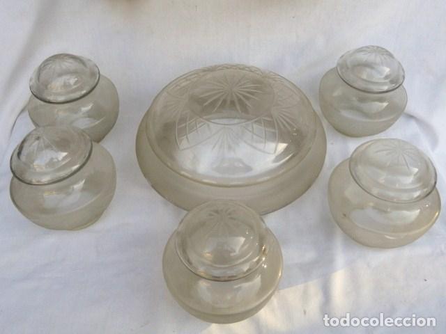 Antig&uuml;edades: L&Aacute;MPARA DE CRISTAL DESMONTADA 5 BRAZOS. - Foto 9