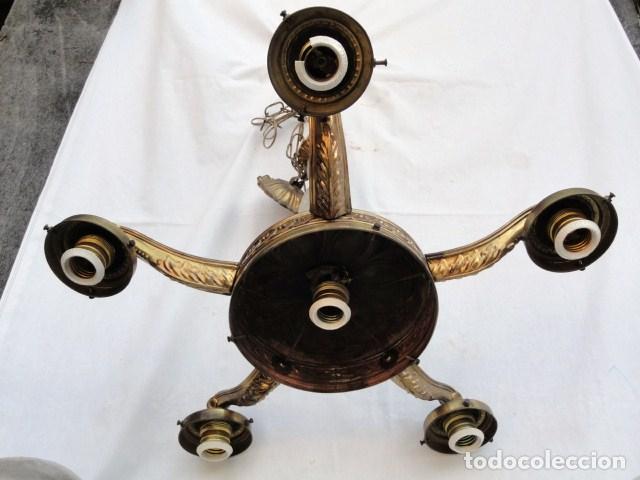 Antig&uuml;edades: L&Aacute;MPARA DE CRISTAL DESMONTADA 5 BRAZOS. - Foto 12