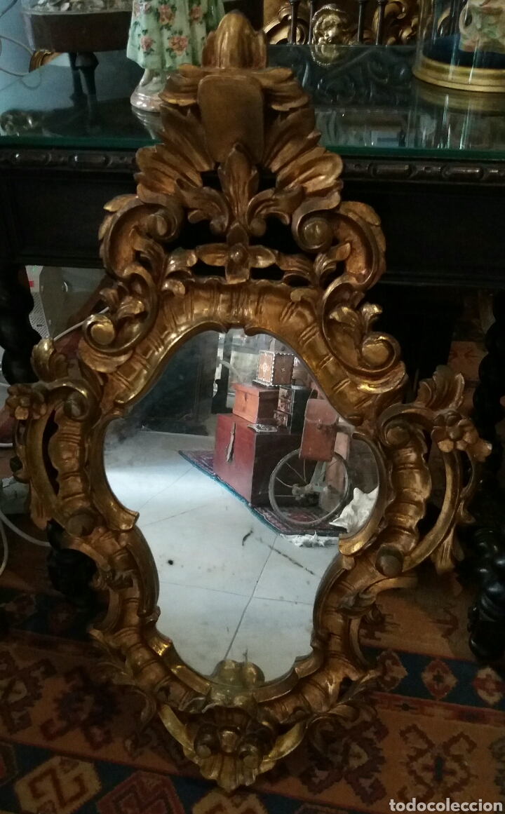 Antig&uuml;edades: ANTIGUA CORNICOPIA DE MADERA EN ORO FINO - Foto 1