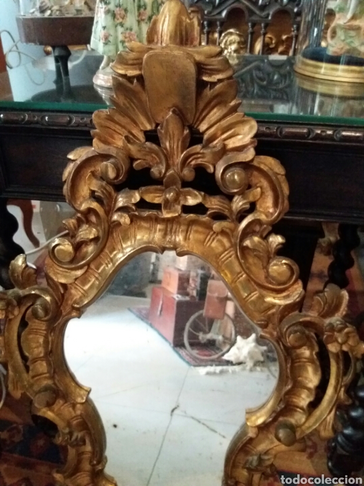 Antig&uuml;edades: ANTIGUA CORNICOPIA DE MADERA EN ORO FINO - Foto 2