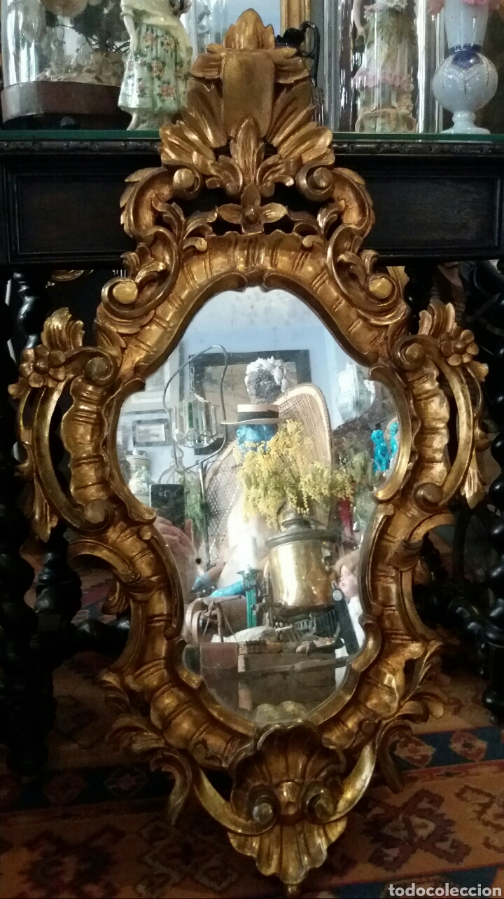 Antig&uuml;edades: ANTIGUA CORNICOPIA DE MADERA EN ORO FINO - Foto 3