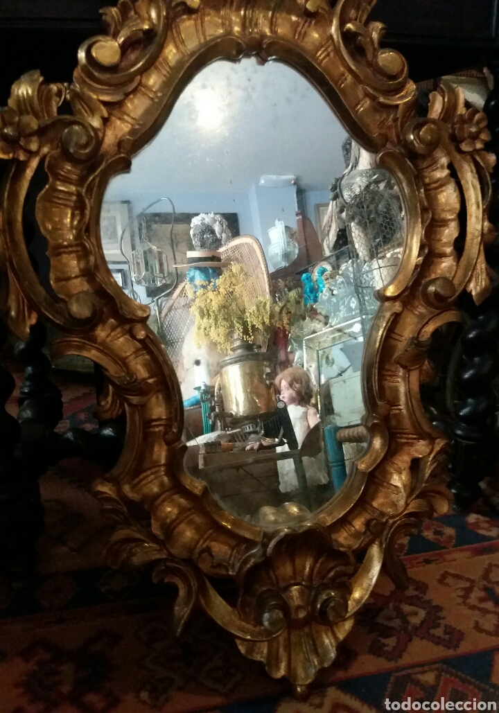 Antig&uuml;edades: ANTIGUA CORNICOPIA DE MADERA EN ORO FINO - Foto 4